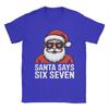Meme Funny Six Seven Christmas Meme Santa TShirt for Unisex Novelty Cotton Tees Short Sleeve T Shirts Plus Size Tops
