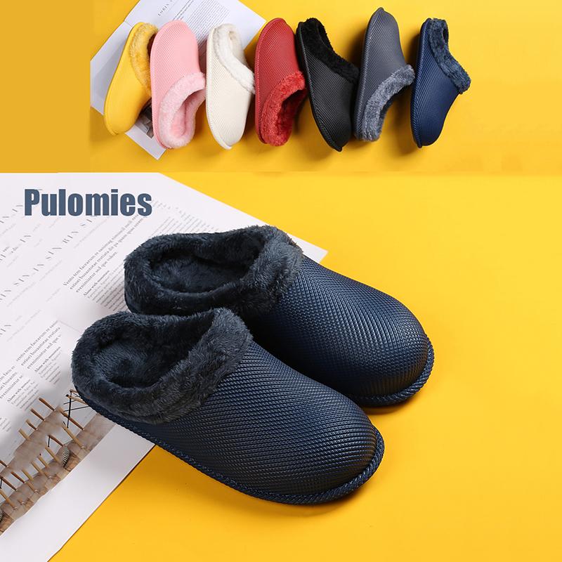 Fashion Wintes Men Shoes Quick Dry Clogs Casual Garden Shoes Warm Plush Sandals Couple Antiskid Home Slippers For Women Floor Shoes