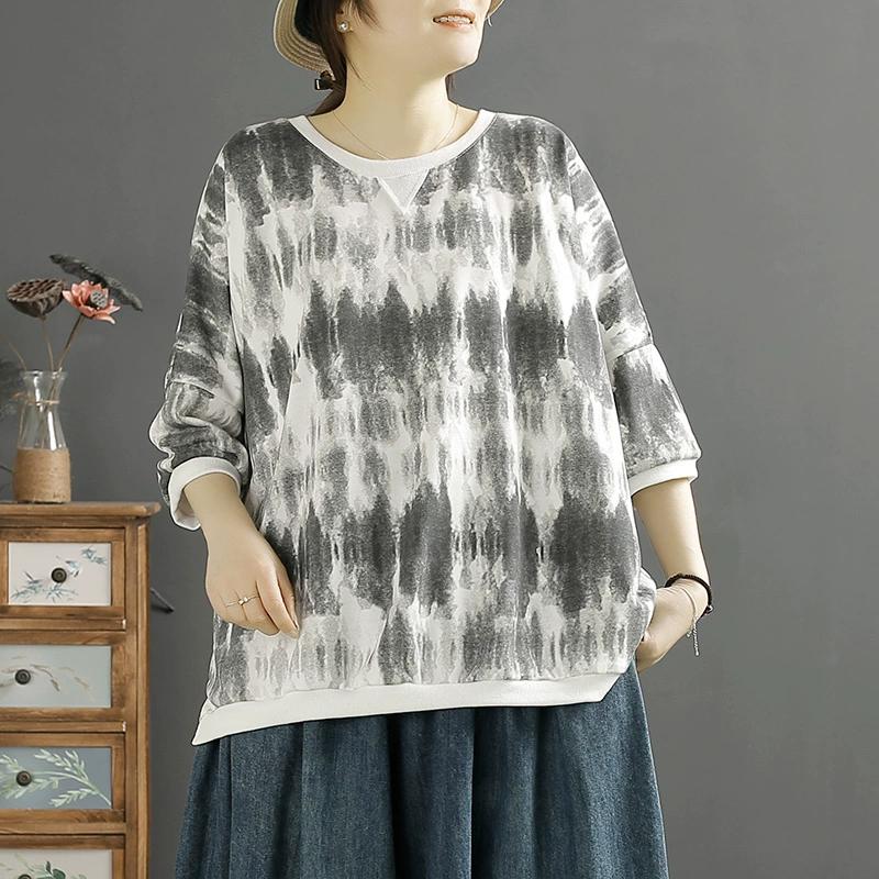 DIMANAF 2024, новинка, летние женские размеры больших размеров, базовые свободные топы с короткими рукавами с принтом и вышивкой, футболка с круглым вырезом, новинка 04