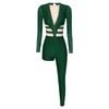Womens Dance Jumpsuit Sheer Mesh Inserts Long Sleeve Style Keyhole Back Detail Sparkling Rhinestones Bodysuit