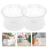 Clear Orchid Pot Reusable Orchid Flowerpot with Holes Plastic Ventilated Planter for Repotting Growing Indoor Outdoor Orchids