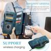 Для Samsung Galaxy S25 Edge S24 S23 S22 Ultra Чехол, Прочный Магнитный Флип-Чехол из Искусственной Кожи с Ремешком на Запястье и Молнией, Карман для Карт, Кошелек