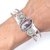 Eudialyte Jasper Gemstone Antique Silver Jewelry Cuff Bracelets7''Adjustable