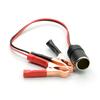 12V 50A Power Car Cigarette Lighter Female To Alligator Clip Extension Connector To Terminal Clip-on Battery Adapter Auto Socket