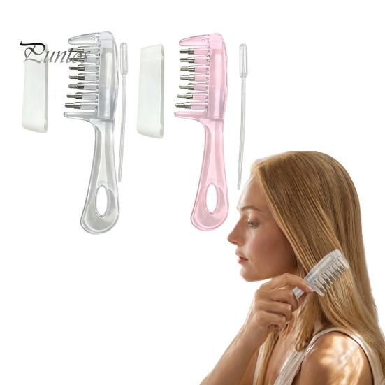 Hair Nutrient Applicator 1/2Pcs Scalp Oil Comb with Roller Ball, Minoxidil for Growth Growth, Massage Dust Cover Portable Care Tool
