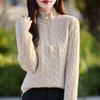 Women's Cashmere Sweater Qinghe Cashmere 30% Cashmere 70% Wool Autumn and Winter Pullover Warm and Fashionable