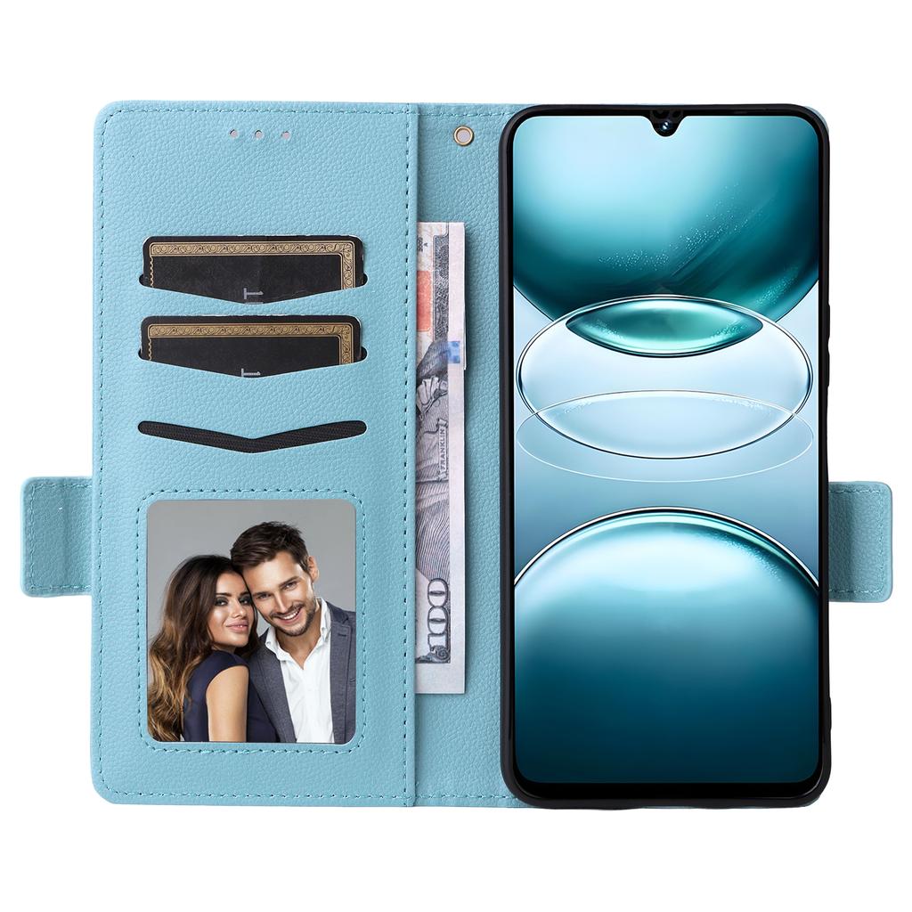 Чехол из искусственной кожи с ремешком на запястье для Umidigi G100A/G100 5G/G100, текстура личи, кошелек, чехол для телефона