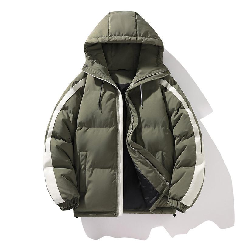 Trendy and Fashionable Couple Cotton-padded Clothes, the Same for Men and Women, Loose and Warm, Thickened Hooded Cotton-padded Jackets, Men