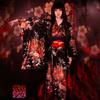 Japanese Hell Girl Yan Moai Long Sleeve Kimono Cosplay Costume