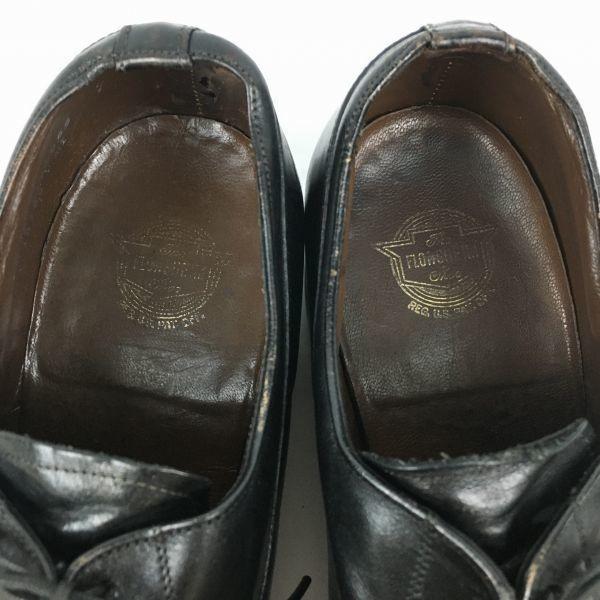 Винтажные мужские деловые туфли FLORSHEIM до 80-х годов, с гладким носком, черные, размер 9D 26.0-27.0(ИСПОЛЬЗОВАЛ)