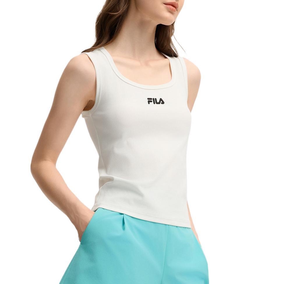 Fila Наследие Мода Повседневный Универсальный Приятный к коже Мягкий Удобный Спортивный Майка Женские Топы F11W538111F-WT