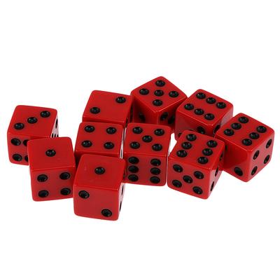 Акриловый набор из 10 шт. 16/18 мм Шестигранные кубики D6 с точками для D&D RPG Настольные игры Казино Развлечения Семейные пабные игры Подарок