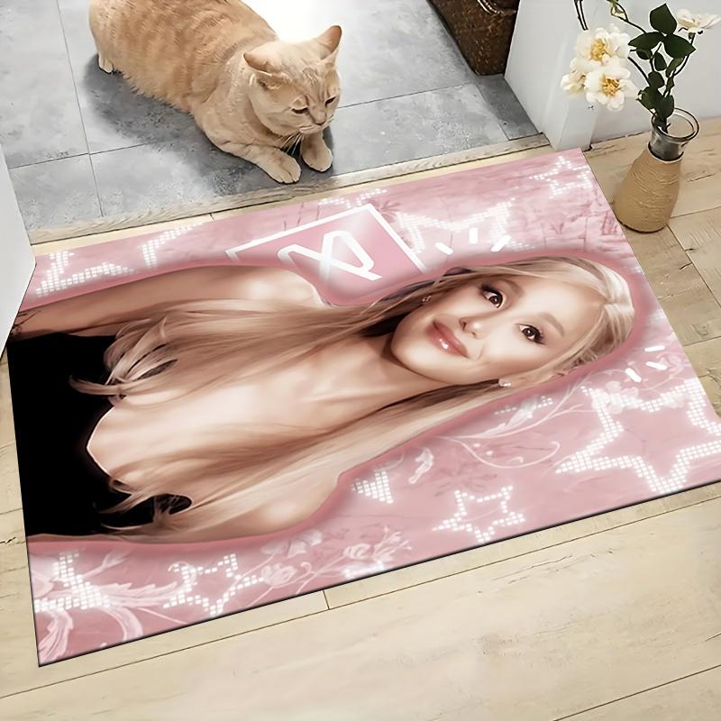 Pink Starry Background Carpet Rug Soft Washable Antislip Home Living Room Sofa Mats Personalized Christmas Rug