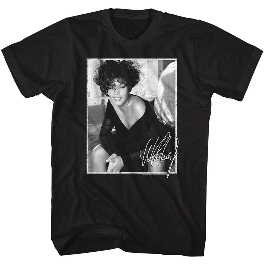 Whitney Houston Whitney Signed Photo Black Adult T-Shirt
