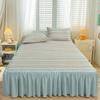 Спальня Бытовая цельная шлифовальная юбка-кровать Однотонное приятное для кожи покрывало Покрывало для спальни Простыни для студенческого общежития