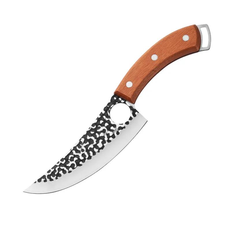 5,5-дюймовый кухонный нож, профессиональный нож для обвалки, кованый нож из нержавеющей стали, уличный нож-тесак для мяса, овощей, нож шеф-повара