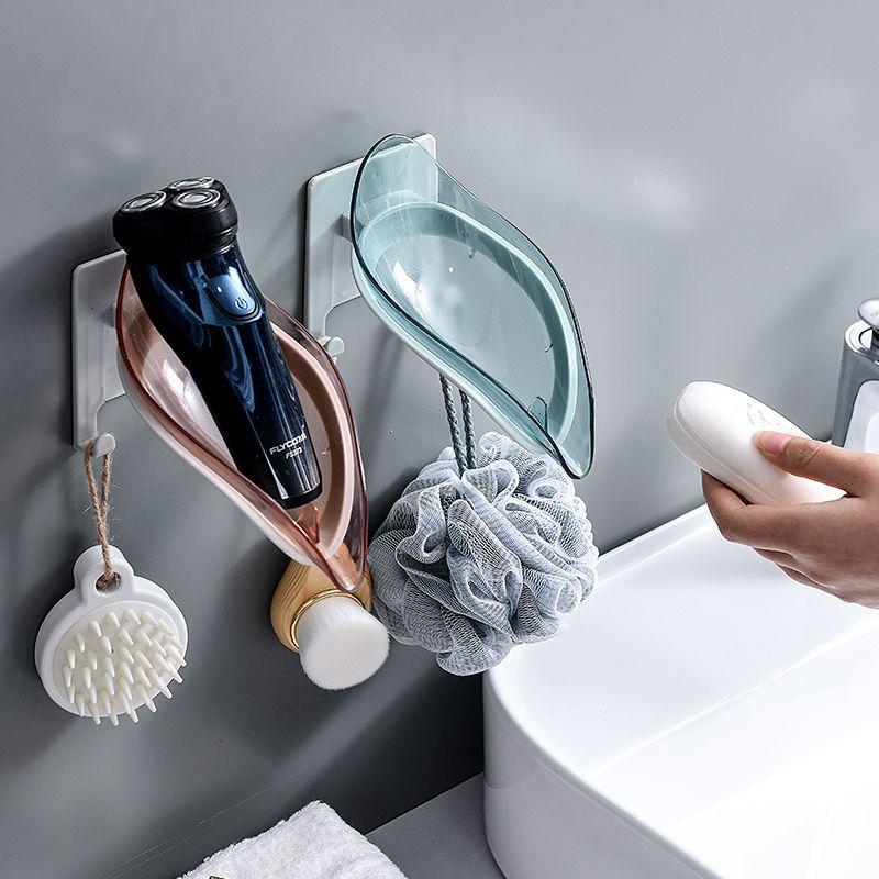Мыльница Мыльница Настенная сливная полка для хранения в ванной комнате Держатель для мыла без перфорации