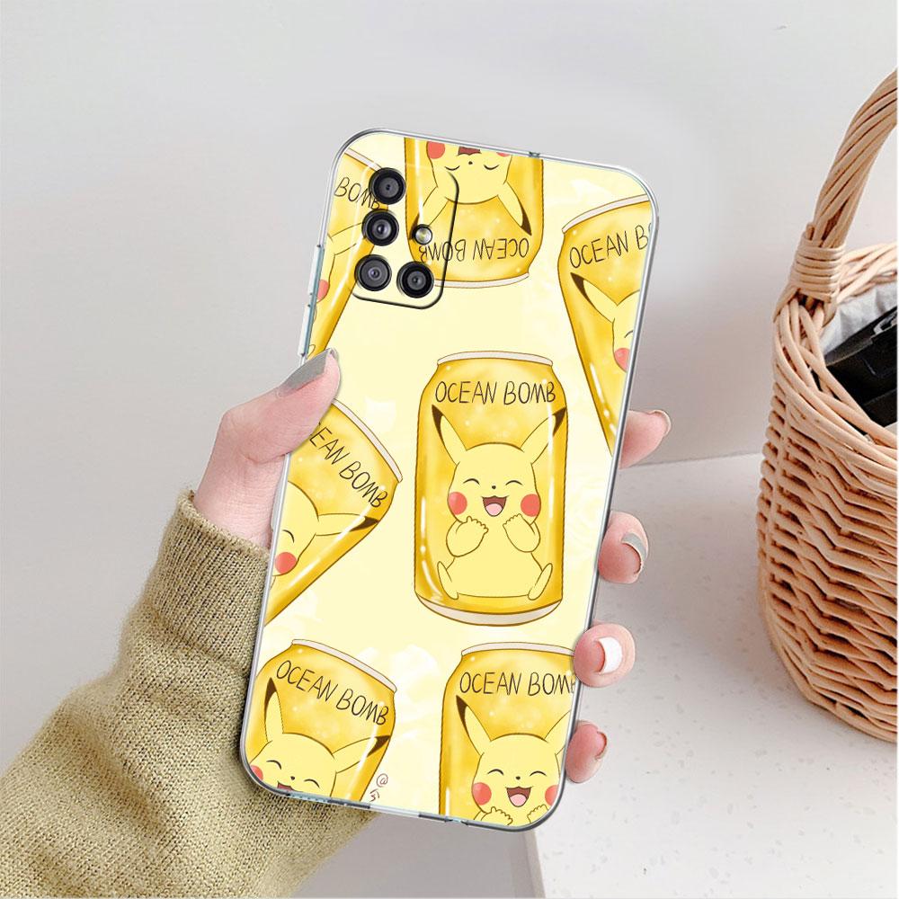 Аниме Прозрачный чехол Покемон для Samsung Galaxy A52 A12 A51 A32 A21s A71 A32 A22 50 A70 A31 A72 5G Чехол для телефона