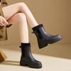 Women's Rain Boots Womens Mid Tube Wear Resistant Rubber Shoes Waterproof Non Slip Women Boots Slip On Zapatos De Mujer