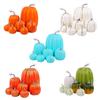 7Pcs Artificial Pumpkins Fall Thanksgiving Faux Foam Pumpkin Figurine Autumn Home Desktop Centerpiece Farmhouse Harvest Decor