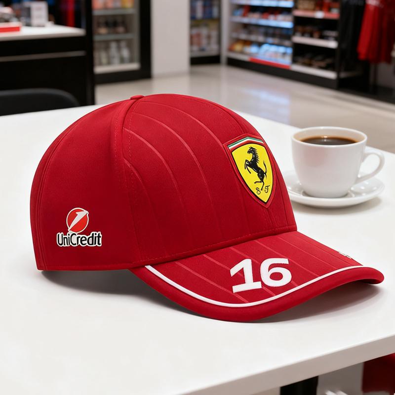 Adjustable Car Logo Baseball Cap Outdoor Racing Sports Hat Men Women Baseball Cap For Ferrari 488 Roma F8 SF9018121360 F4301575M