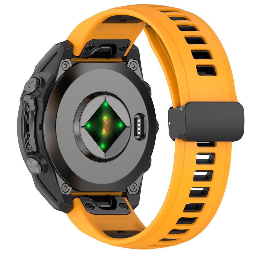 Ремешок для часов 20 мм для Garmin Fenix 8 43 мм/Descent MK3i/Fenix 7S Дышащий силиконовый ремешок с магнитной складной застежкой