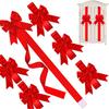 Big Ribbon Bow Christmas Supplies Bow Front Door Decorations Hanging Front Door Red Bows Supplies Home Ornaments NewYear 2026