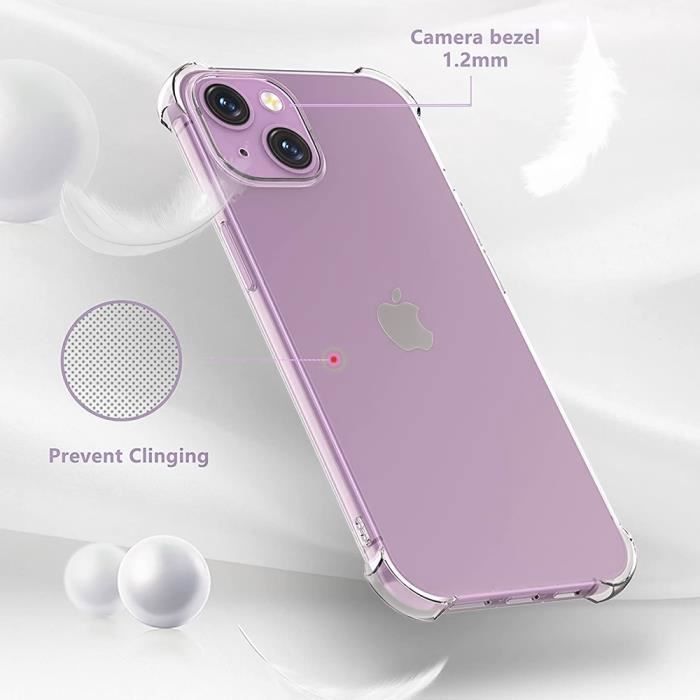 Protective Case - BOOLING - for iPhone 15 Plus - Shockproof Silicone - Transparent - Slim
