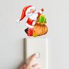 Wall Sticker Removable Christmas Santa Claus Pattern Decoration Switch Sticker for Home Festival Decoration