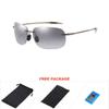 DUBERY Men Rimless Sunglasses Driving Shades Outdoor Sport Fishing Sun Glasses Ultralight Frame UV400