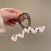Korean Style Heart Claw Clip Plastic Hair Crab Clip Simple Love Heart Hair Claw  Women