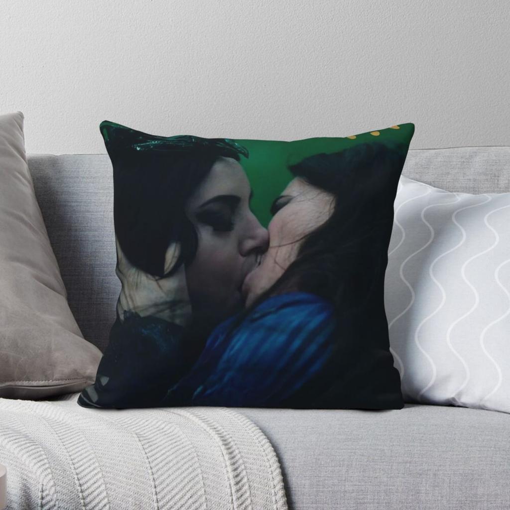 Agatha Harkness Rio Vidal Kiss Pillowcase Polyester Linen Velvet Creative Zip Decorative Car Cushion Cover