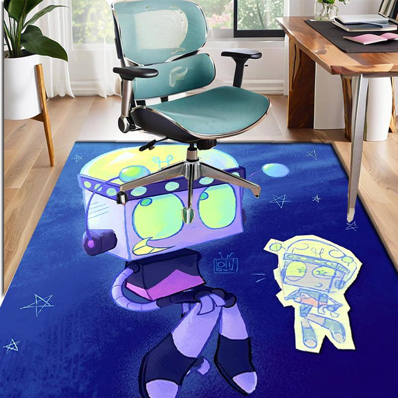 Cosmic Bot Crew Pattern Rug, Indoor/Outdoor Mat, for Picnic, Gameroom, Bedroom, Office, Living Room, Home Decor Carpet, Birthday Gift