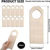 10 Pieces Wooden Door Handle Hangers Unpolished Natural Odor Free Wood Diy Craft Painting Writing Sign Blank Double Sided
