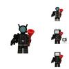 Interactive Plastic Building Blocks Toy Toilet Man Tv Man Surveillance Man Diy Assembly Small Lego-like Pieces Colorful