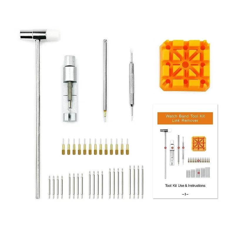Набор инструментов для ремонта часов Инструмент для удаления штифтов звеньев браслета, ремешка, цепочки, регулировщик для профессиональных часовщиков