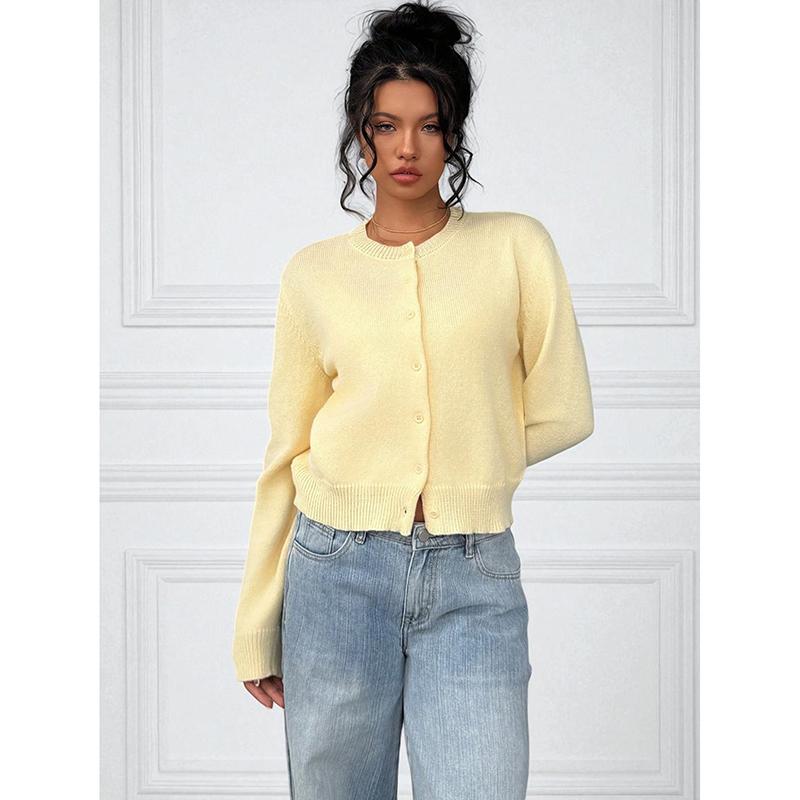 Women Autumn Winter Knitted Cardigans Sweaters Ladies Long Sleeve Single Breasted Sweater Outerwear