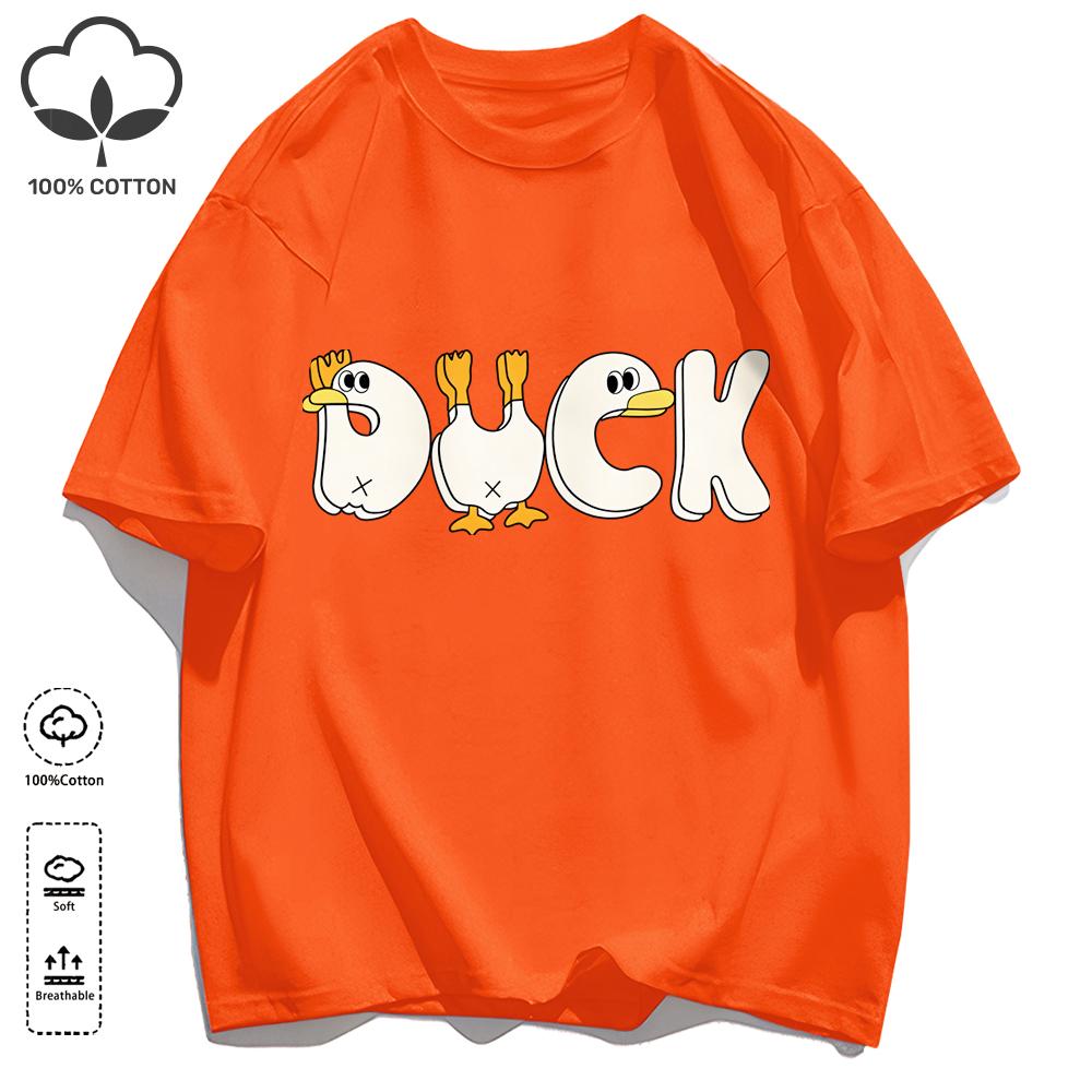 A Simple Pattern In The Shape Of A Duck Unisex T-Shirt Summer Cotton Retro Tee Fashion Loose Sportswear Unisex Basics Clothing