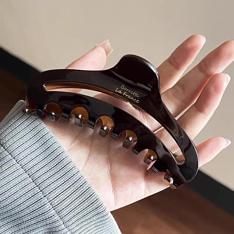 Корейская ретро большая заколка-краб для густых волос - Заколка-краб для волос высокого класса для прически пучок 2025