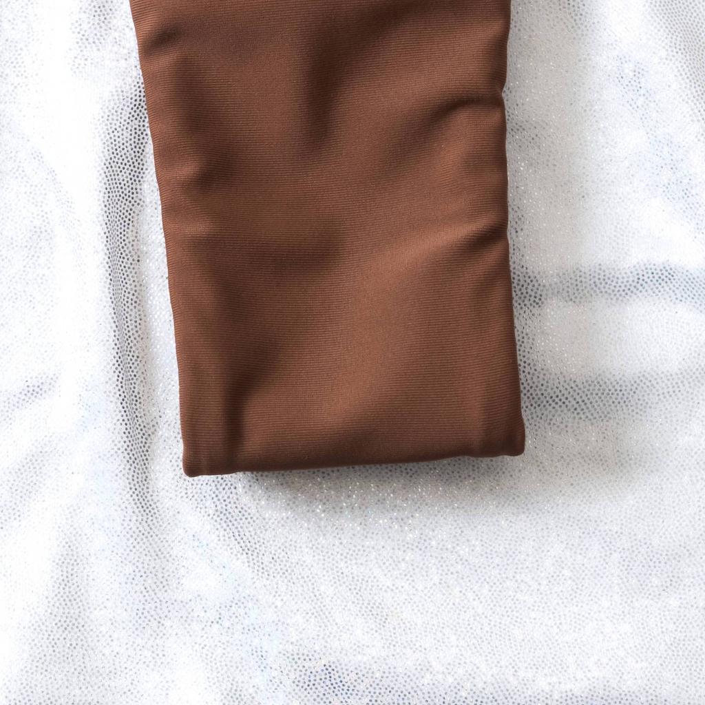 Women's Split Halter Neck Solid Color Patchwork O-String Bikini Sets