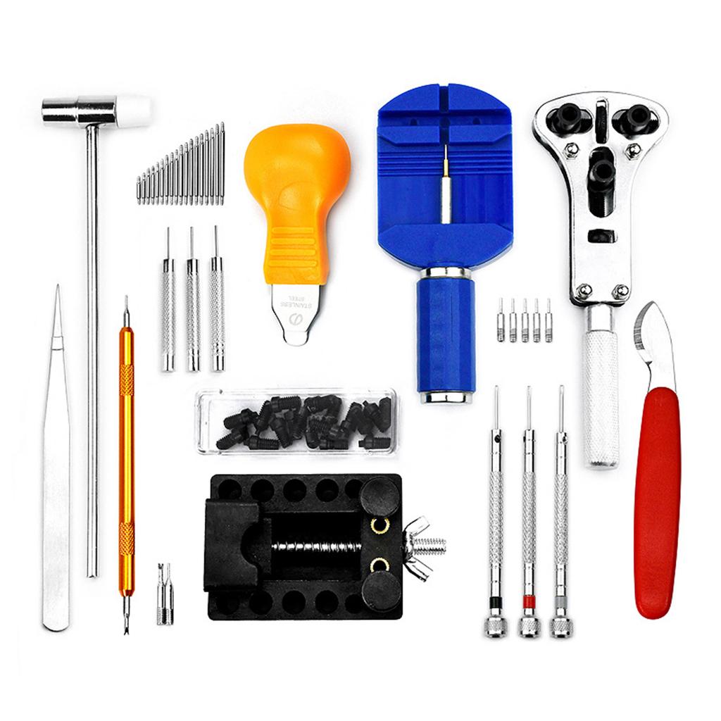 147x Инструмент для снятия звеньев и задней крышки часов Растворяющий открыватель Инструмент для ремонта корпуса Практичный набор для ремонта часов Съемник пружинных стержней