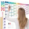 2026 Extra Thick Laminated Dry Erase Wall Calendar Planner - 12-Month Jan-Dec Large Wall Calendar with Weekly & Monthly View