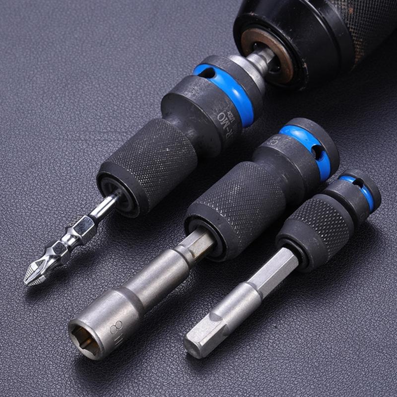 Адаптер с квадратом 1/2" на шестигранник 1/4" Надежный захват Конструкция с четырьмя канавками Антикоррозийный Для профессиональных DIY-проектов