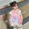 Backpack Kids Eva Material With Unicorn Cartoon Print High Capacity For Daily