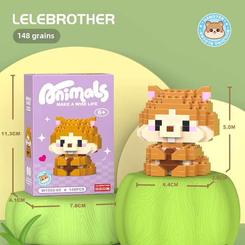 Серия кукол-животных из микрочастиц, строительные блоки, детские сборные игрушки