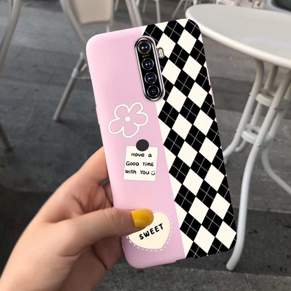 Чехол для телефона Realme X2 Pro Чехол Realme XT X2 Милый рисунок Конфетный цвет Силиконовая задняя крышка Для RealmeX2 X 2 Pro XT Мягкий ТПУ Чехол