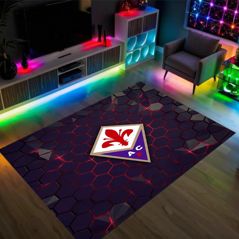 Fiorentina FC Design Crystal Velvet Carpet Cozy Non?Slip Printed Rug For Bedroom Living Room Entrance