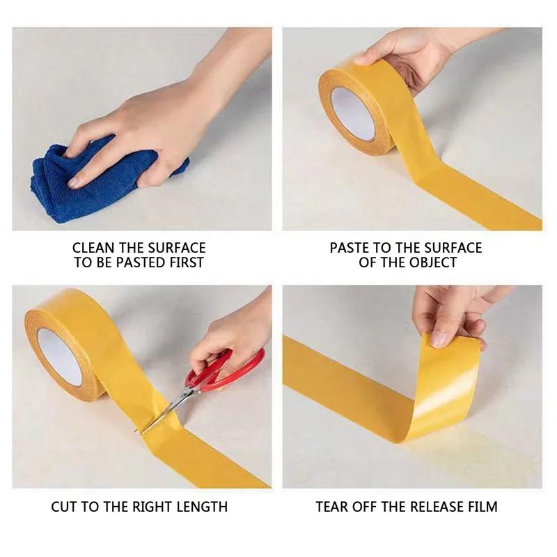Супер прочные двухсторонние ленты, сверхпрочная клейкая нескользящая лента, водонепроницаемые ленты, прозрачная сетчатая лента для кухни и ванной комнаты