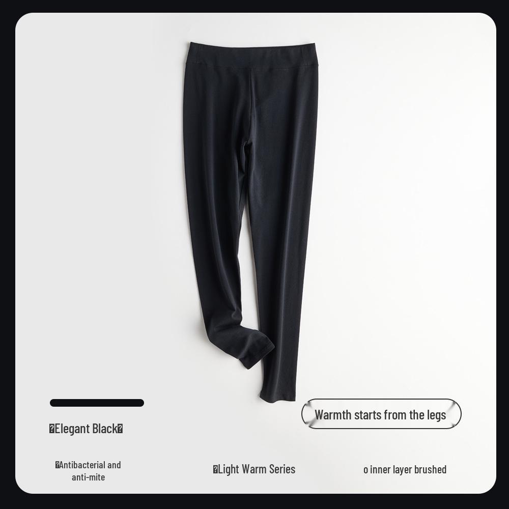 Женские хлопковые кальсоны с высокой талией - Тонкие, теплые, леггинсы больших размеров для осени