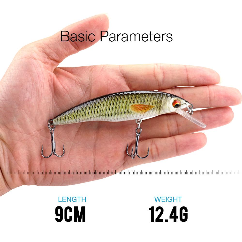 5см/7см/9см Черные Минноу Воблеры Для Щуки Форели Приманка Искусственная Приманка Твердые Плавающие Мини Крэнкбейты Рыболовные Приманки